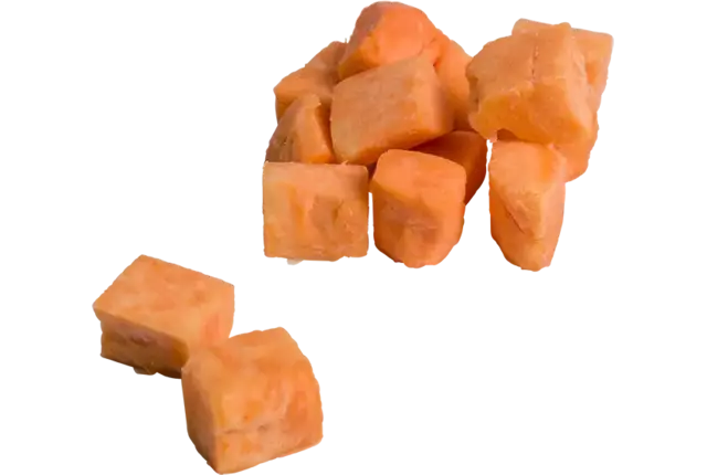 Zoete aardappel brunoise 20mm m.sch 1kg